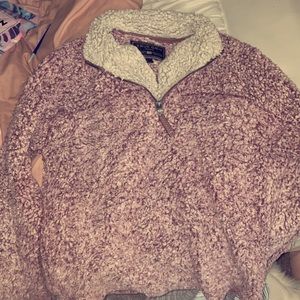 small maroon and white true grit pullover